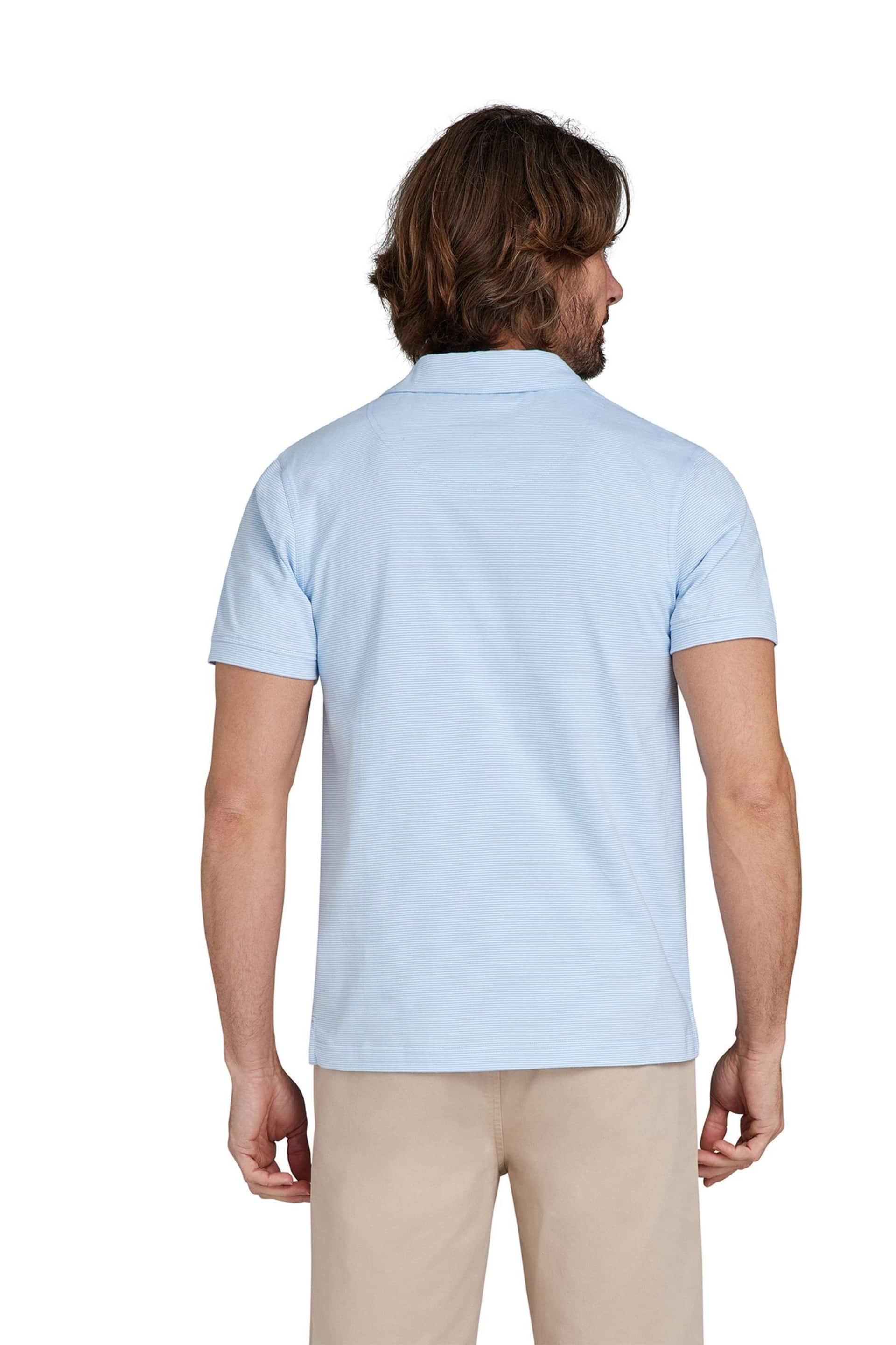 Raging Bull Blue Feeder Stripe Jersey Polo Shirt - Image 2 of 7