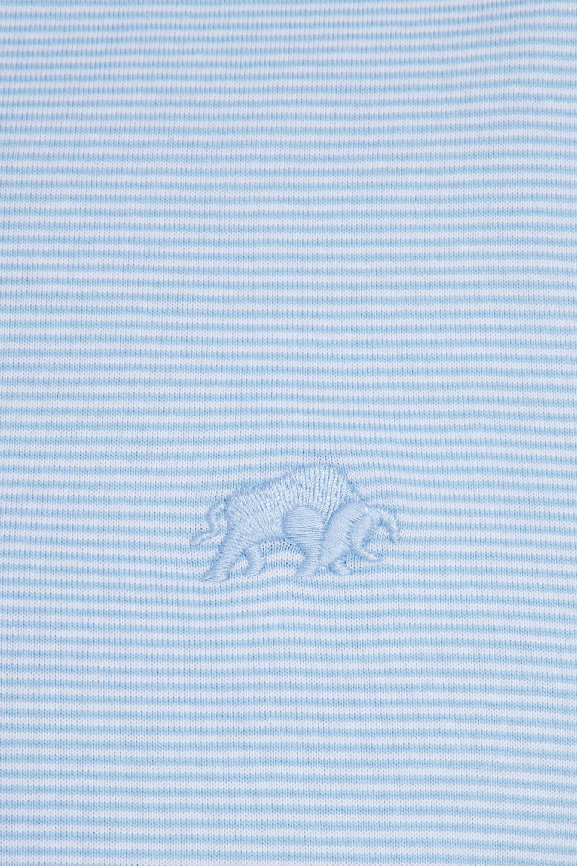 Raging Bull Blue Feeder Stripe Jersey Polo Shirt - Image 7 of 7
