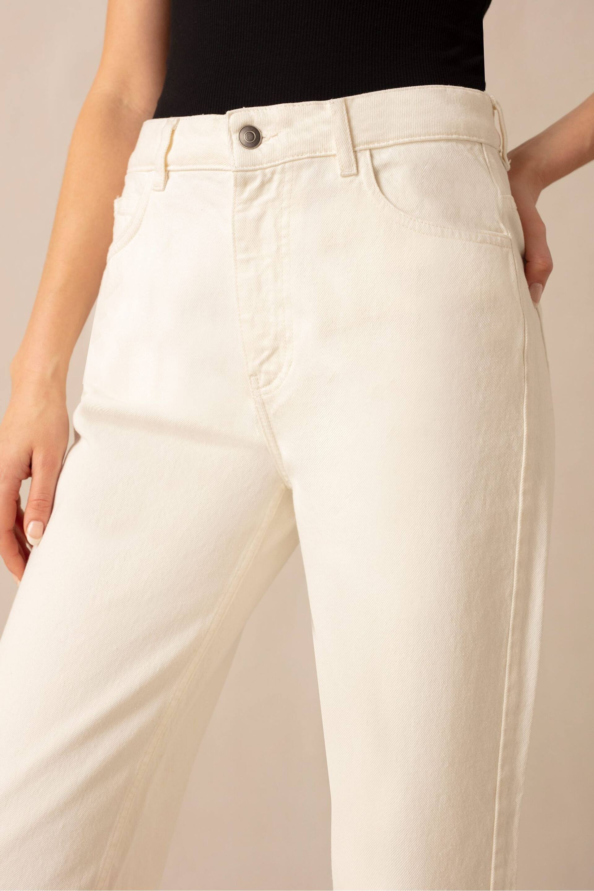 Ro&Zo Cream Straight Jeans - Image 4 of 6