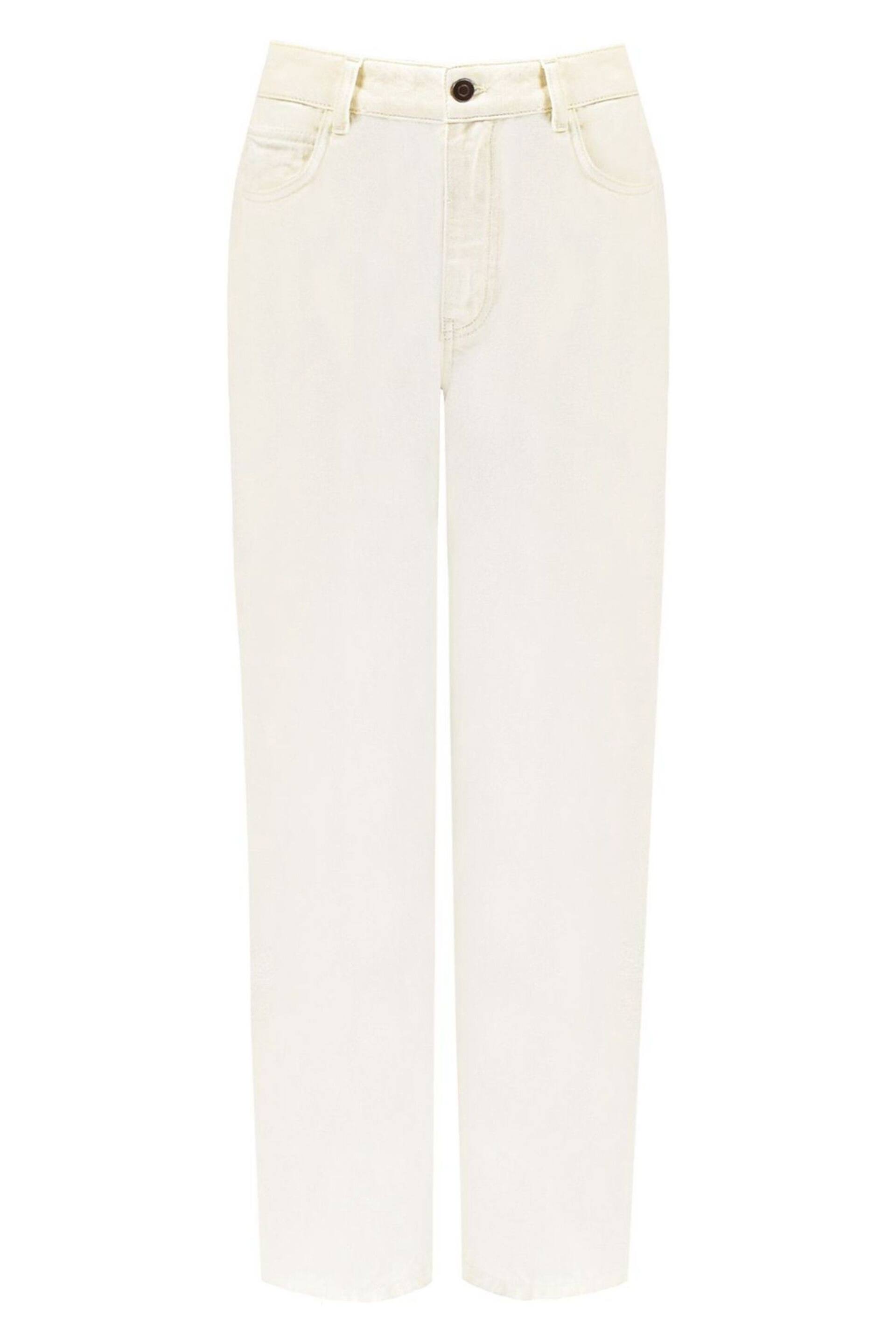 Ro&Zo Cream Straight Jeans - Image 6 of 6