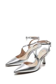 Moda in Pelle Gold Cyanna Kitten Heel Strappy Pointed Shoes - Image 2 of 4