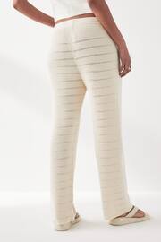 ONLY Cream Wide Leg Crochet Beach Trousers - Image 2 of 5