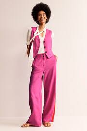 Boden Pink Westbourne Linen Trousers - Image 1 of 5