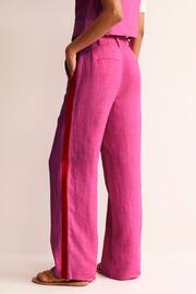 Boden Pink Westbourne Linen Trousers - Image 3 of 5