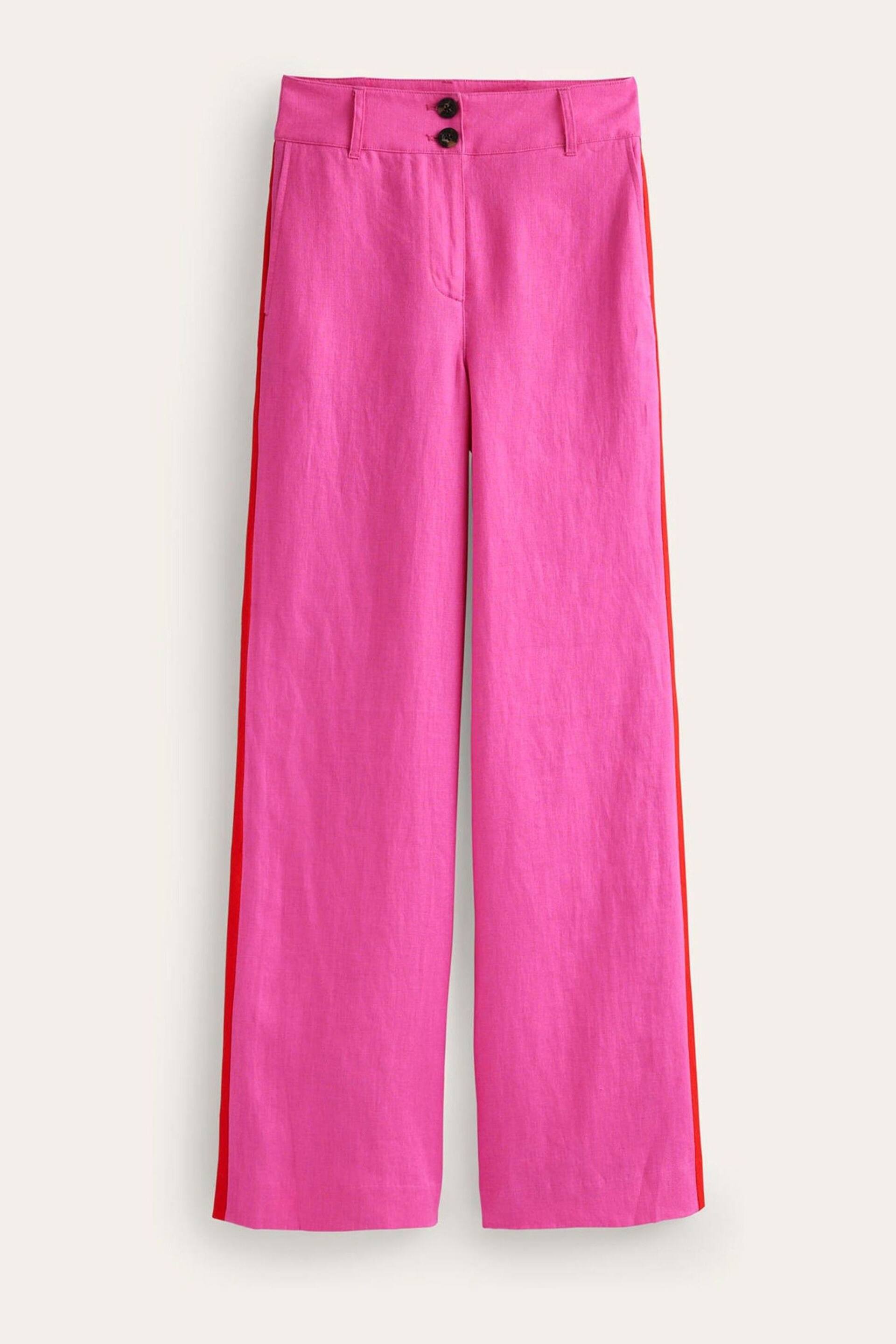 Boden Pink Westbourne Linen Trousers - Image 5 of 5
