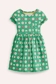 Boden Green Sunflower Short-sleeved Fun Jersey Dress - Image 2 of 4