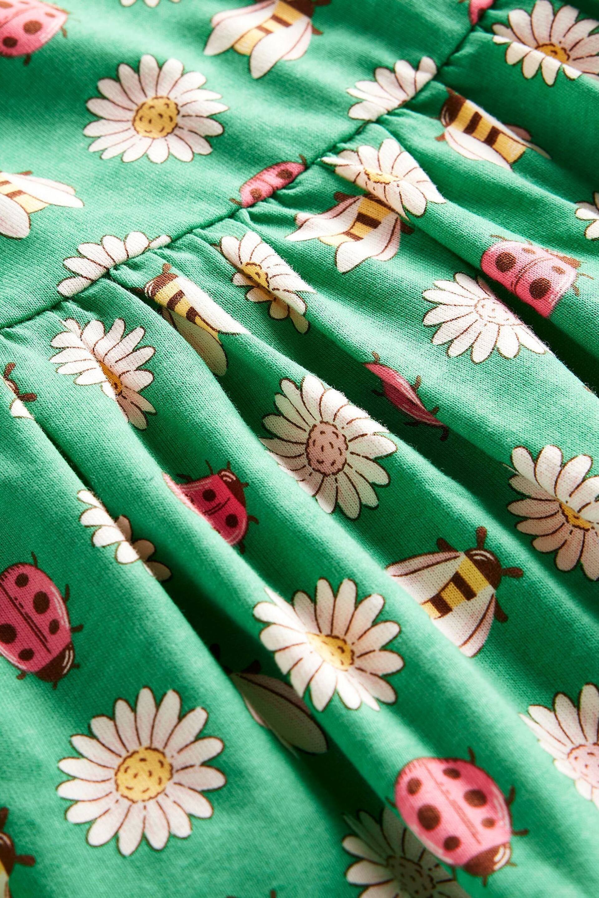 Boden Green Sunflower Short-sleeved Fun Jersey Dress - Image 4 of 4
