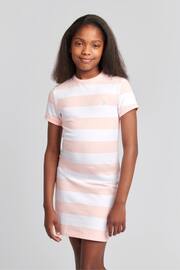 U.S. Polo Assn. Girls Striped T-Shirt Dress - Image 1 of 6