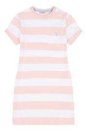 U.S. Polo Assn. Girls Striped T-Shirt Dress - Image 5 of 6