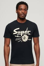 Superdry Black Retro Rocker Graphic T-Shirt - Image 1 of 6