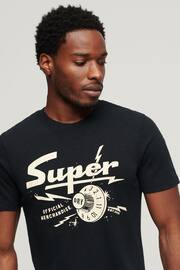 Superdry Black Retro Rocker Graphic T-Shirt - Image 3 of 6