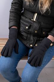 Just Sheepskin Black Ladies Charlotte Gloves - Image 1 of 4