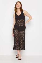 Long Tall Sally Black Tall Crochet Midi Beach Dress - Image 2 of 6