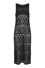 Long Tall Sally Black Tall Crochet Midi Beach Dress - Image 6 of 6
