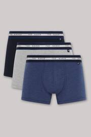 Ted Baker Dark Blue Cotton Trunks 3 Pack - Image 4 of 7