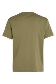 Calvin Klein Green Micro Logo Interlock T-Shirt - Image 5 of 5