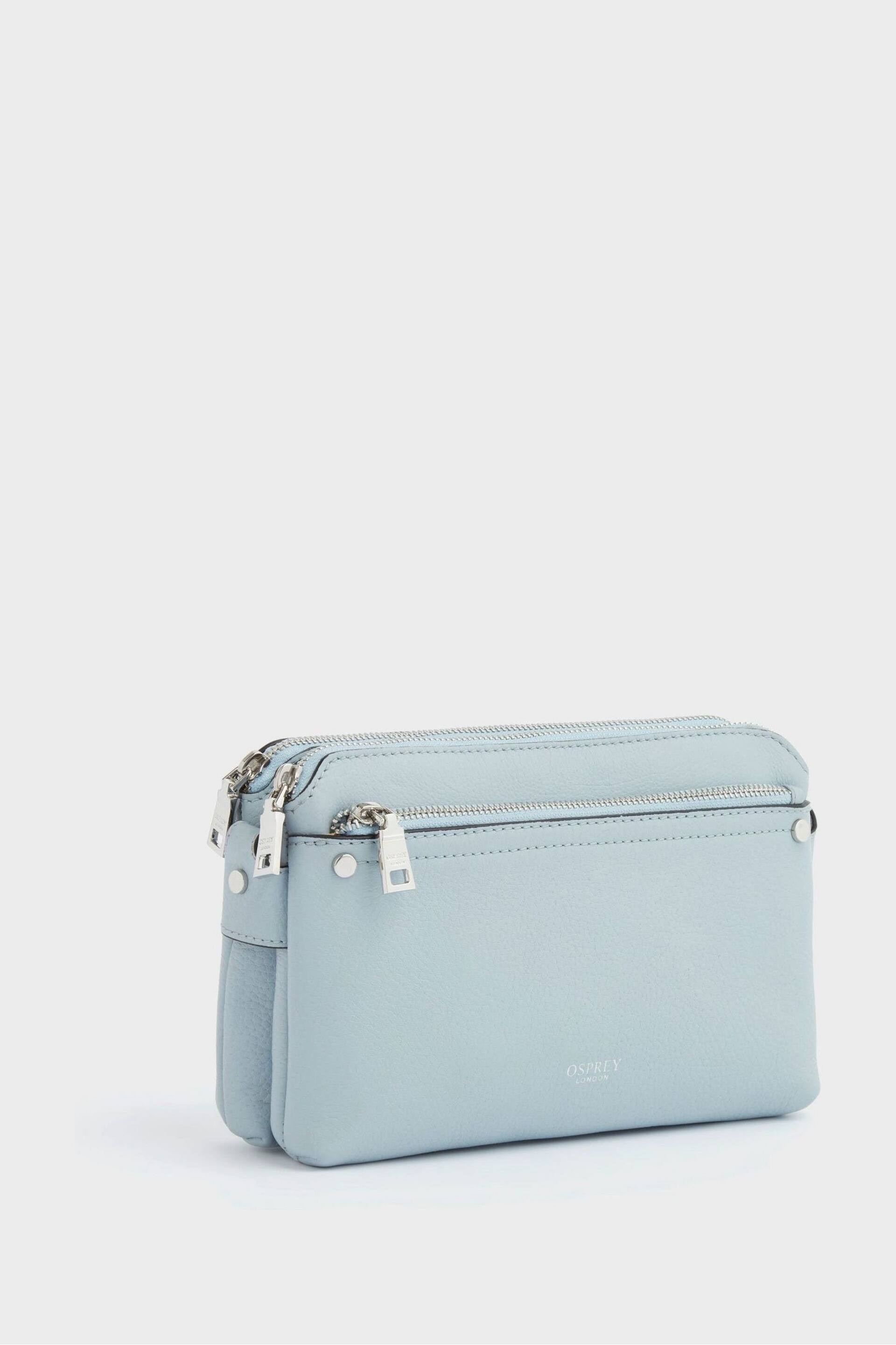 OSPREY LONDON Blue The Stella Leather Cross-Body Bag - Image 3 of 6