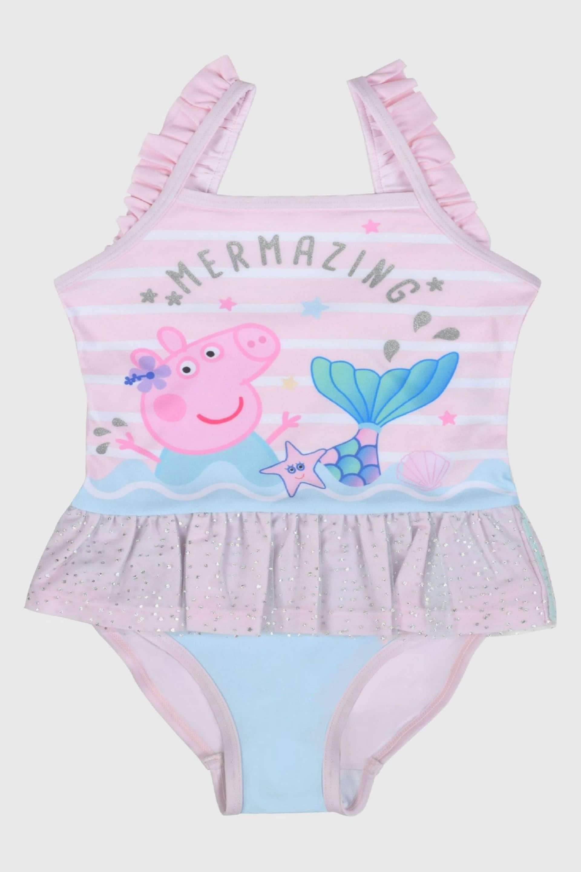 Brand Threads Pink Peppa Pig Girls Swimming Costume - Image 1 of 5