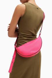 AllSaints Pink Half Moon Cross-Body Bag - Image 1 of 6