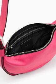AllSaints Pink Half Moon Cross-Body Bag - Image 4 of 6