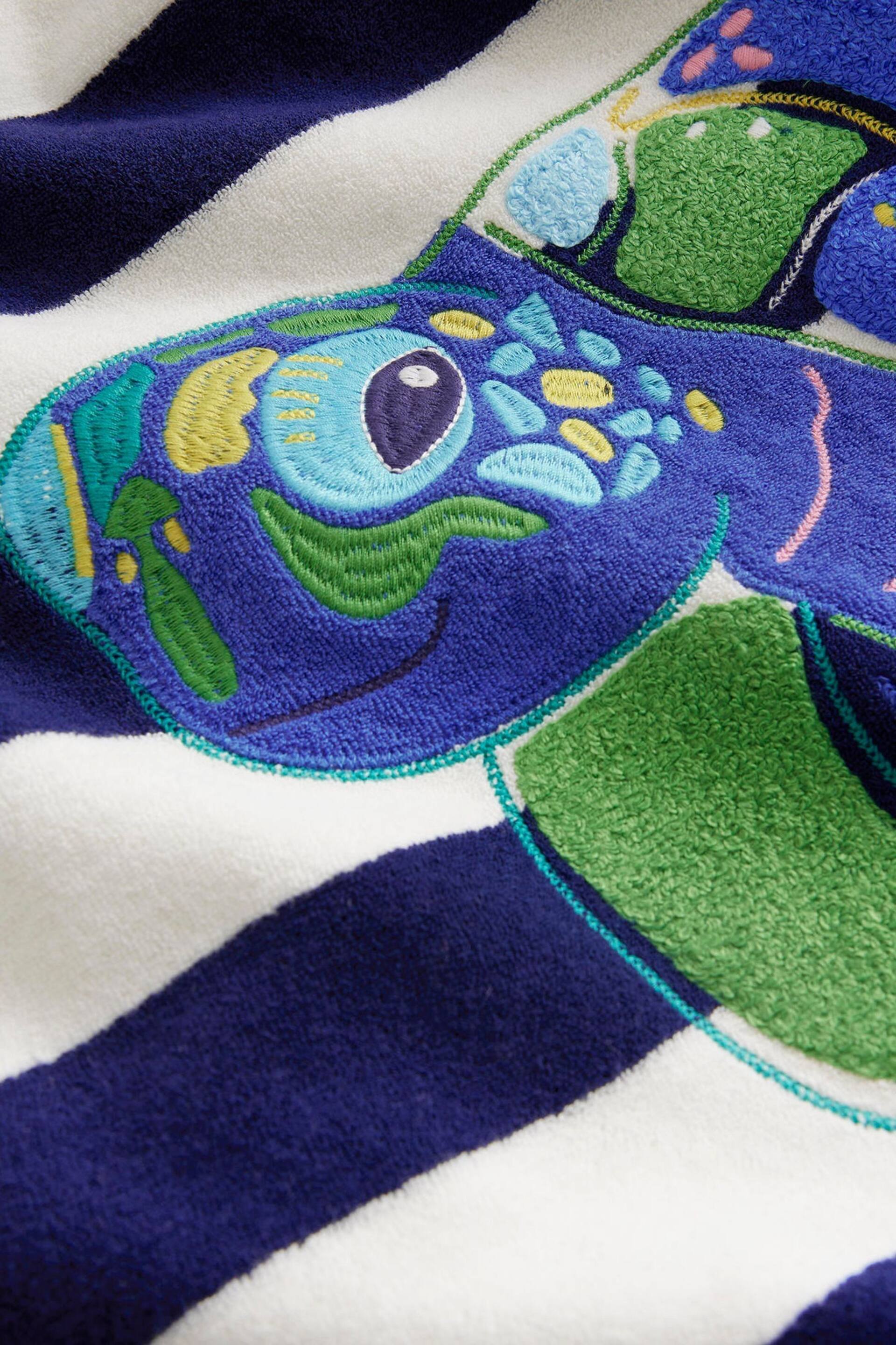 Boden Blue Turtle Appliqué Towelling Throw On - Image 4 of 4