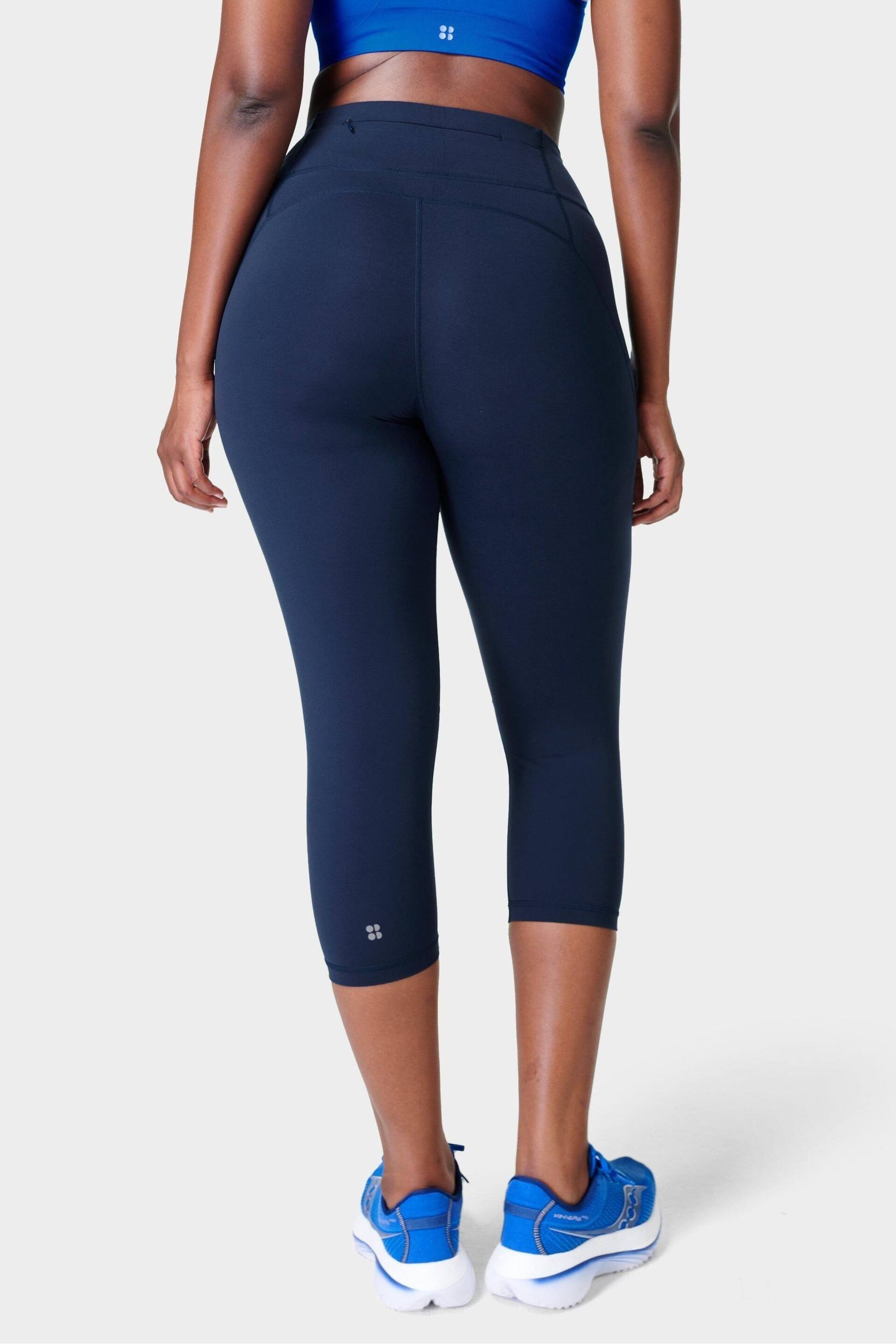 Sweaty Betty Navy Blue Power Cropped Workout Leggings - Image 4 of 11