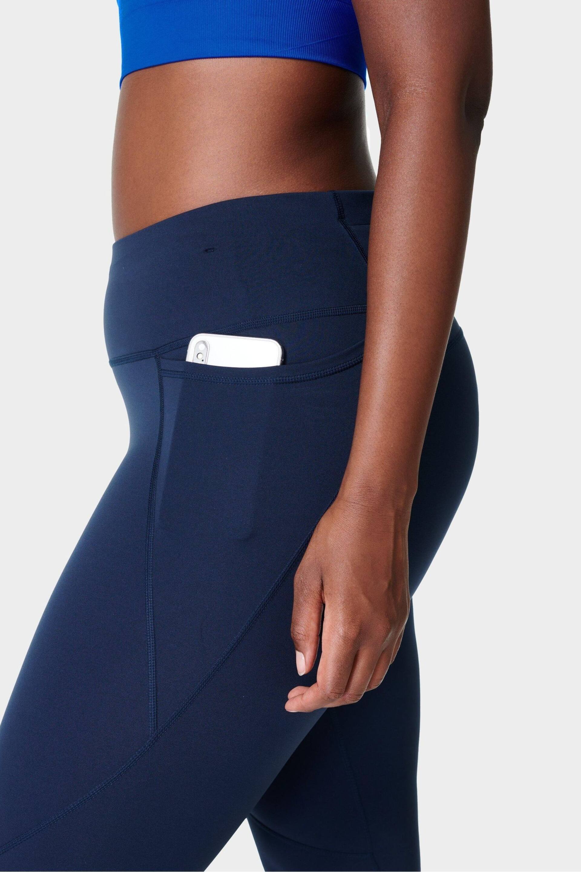 Sweaty Betty Navy Blue Power Cropped Workout Leggings - Image 6 of 11