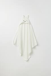 Polarn O Pyret Organic Cotton Hooded White Towel - Image 2 of 3