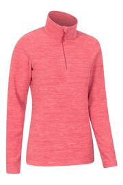 Mountain Warehouse Coral Pink Womens Snowdon Melange Half-Zip Fleece - Image 2 of 3