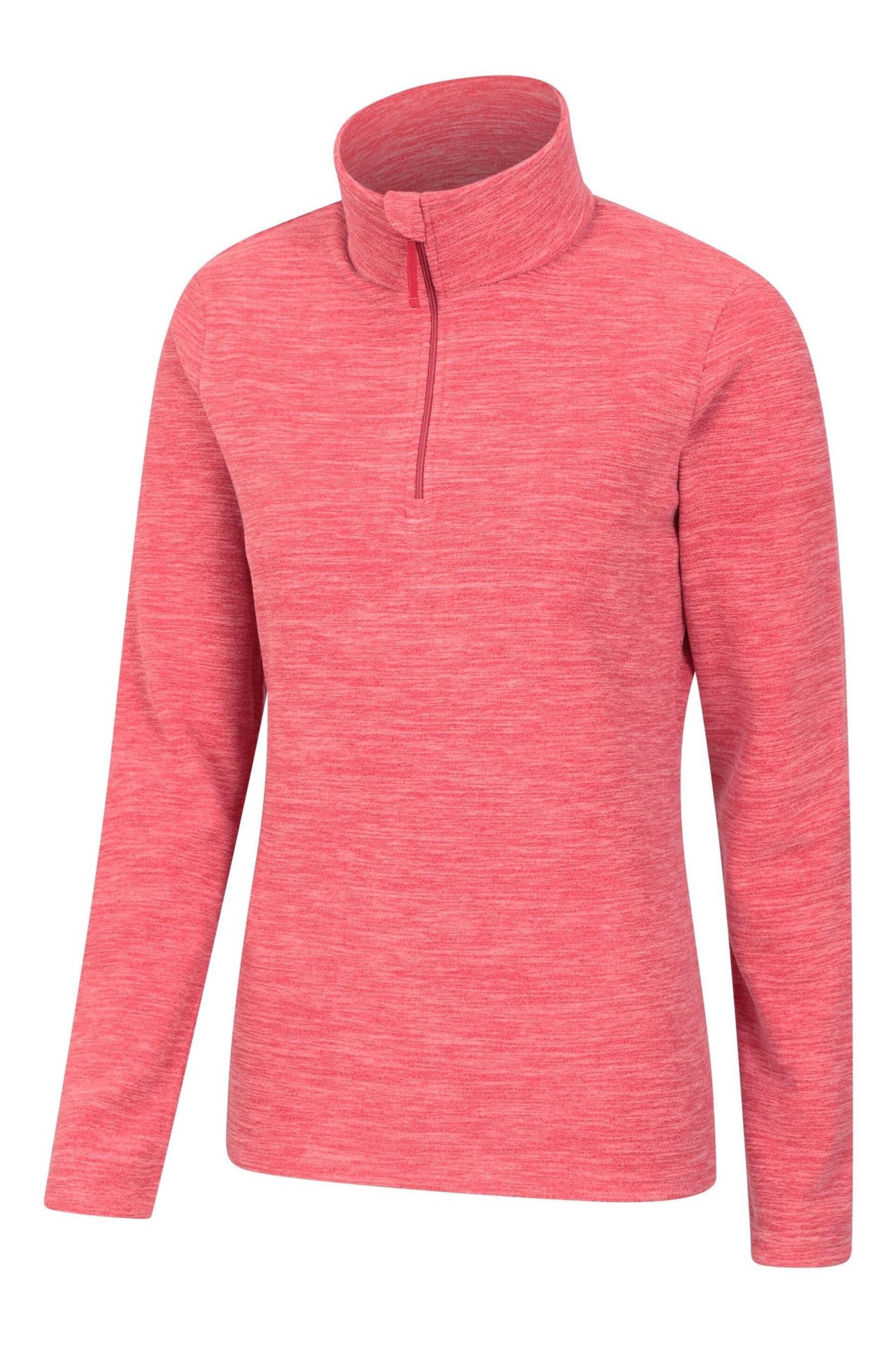 Mountain Warehouse Coral Pink Womens Snowdon Melange Half-Zip Fleece - Image 3 of 3