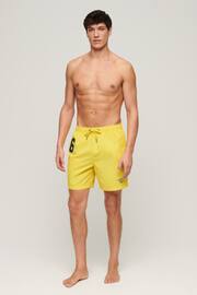 Superdry Yellow Recycled Polo 17 Inch Swim Shorts - Image 2 of 4