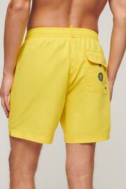 Superdry Yellow Recycled Polo 17 Inch Swim Shorts - Image 3 of 4
