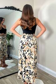 Girl In Mind Leopard Emily Frill Detail Wrap Skirt - Image 3 of 4