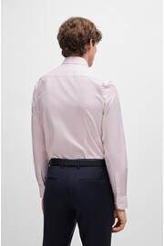 BOSS Pink Slim-Fit Shirt In Printed Stretch-Cotton Dobby - Image 2 of 6