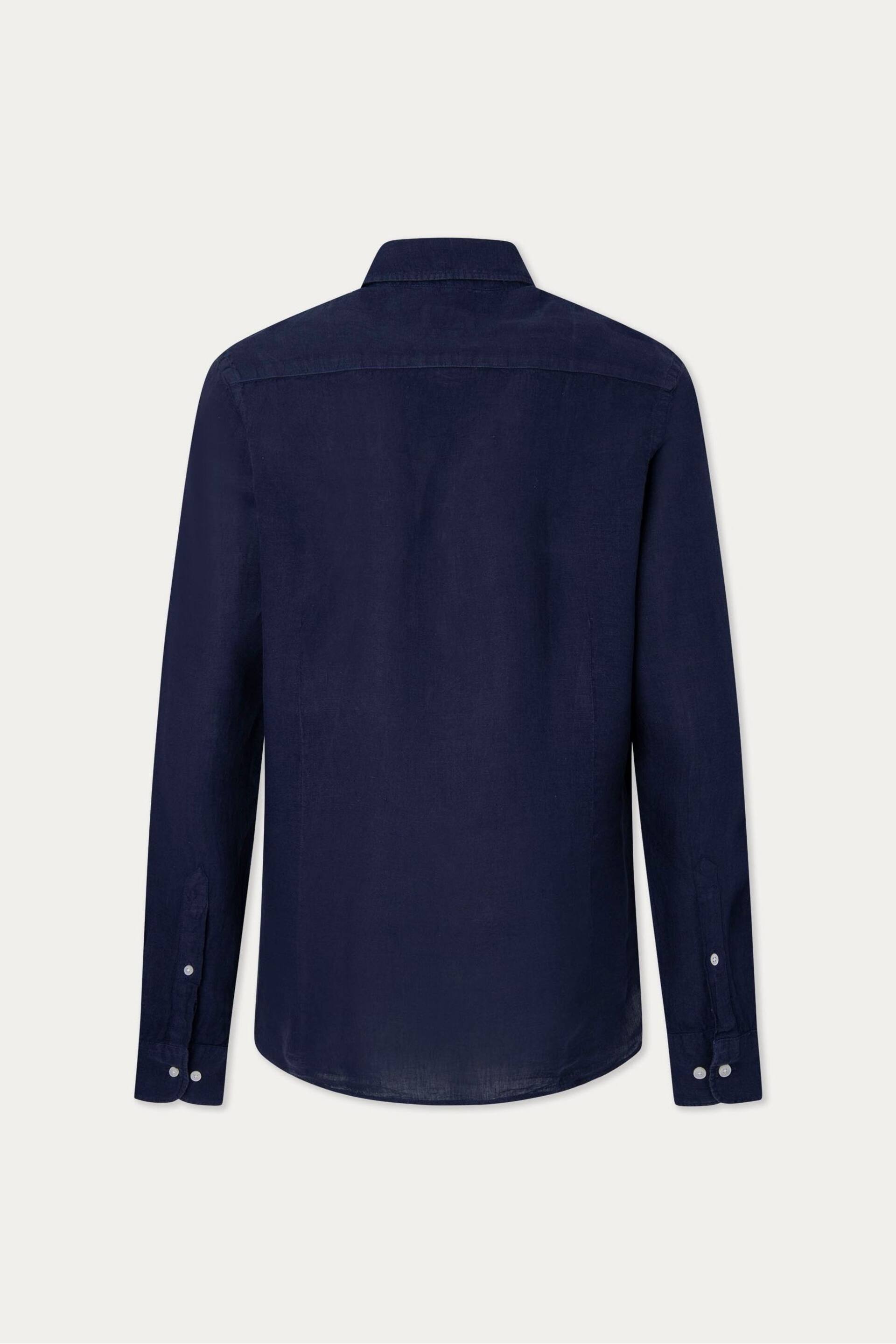 Hackett London Men Blue Long Sleeve Shirt - Image 2 of 4