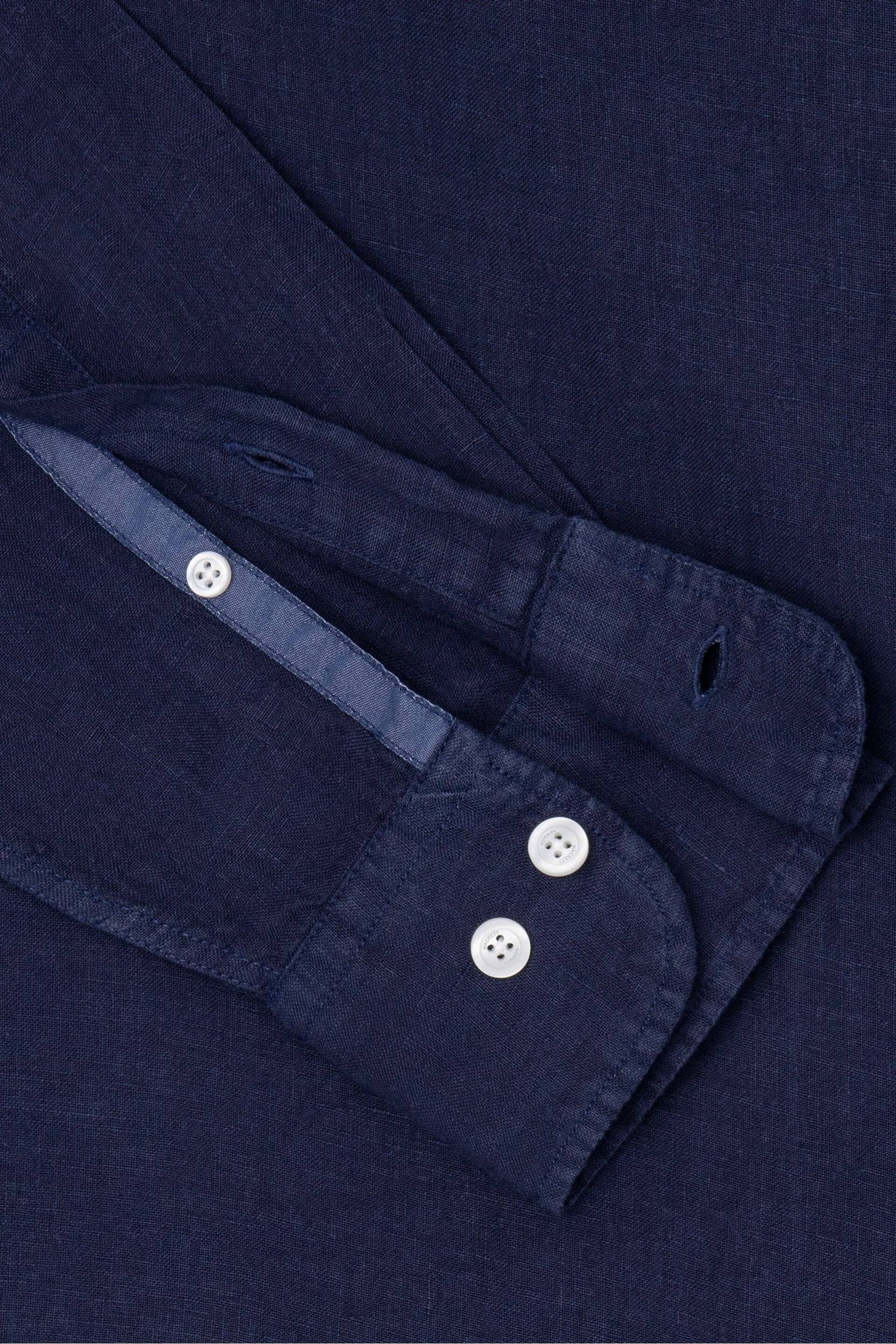 Hackett London Men Blue Long Sleeve Shirt - Image 4 of 4