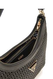 GUESS Black Woven Emelda Crossbody Shoulder Bag - Image 5 of 5