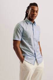 Ted Baker Blue Palomas Linen Shirt - Image 1 of 6