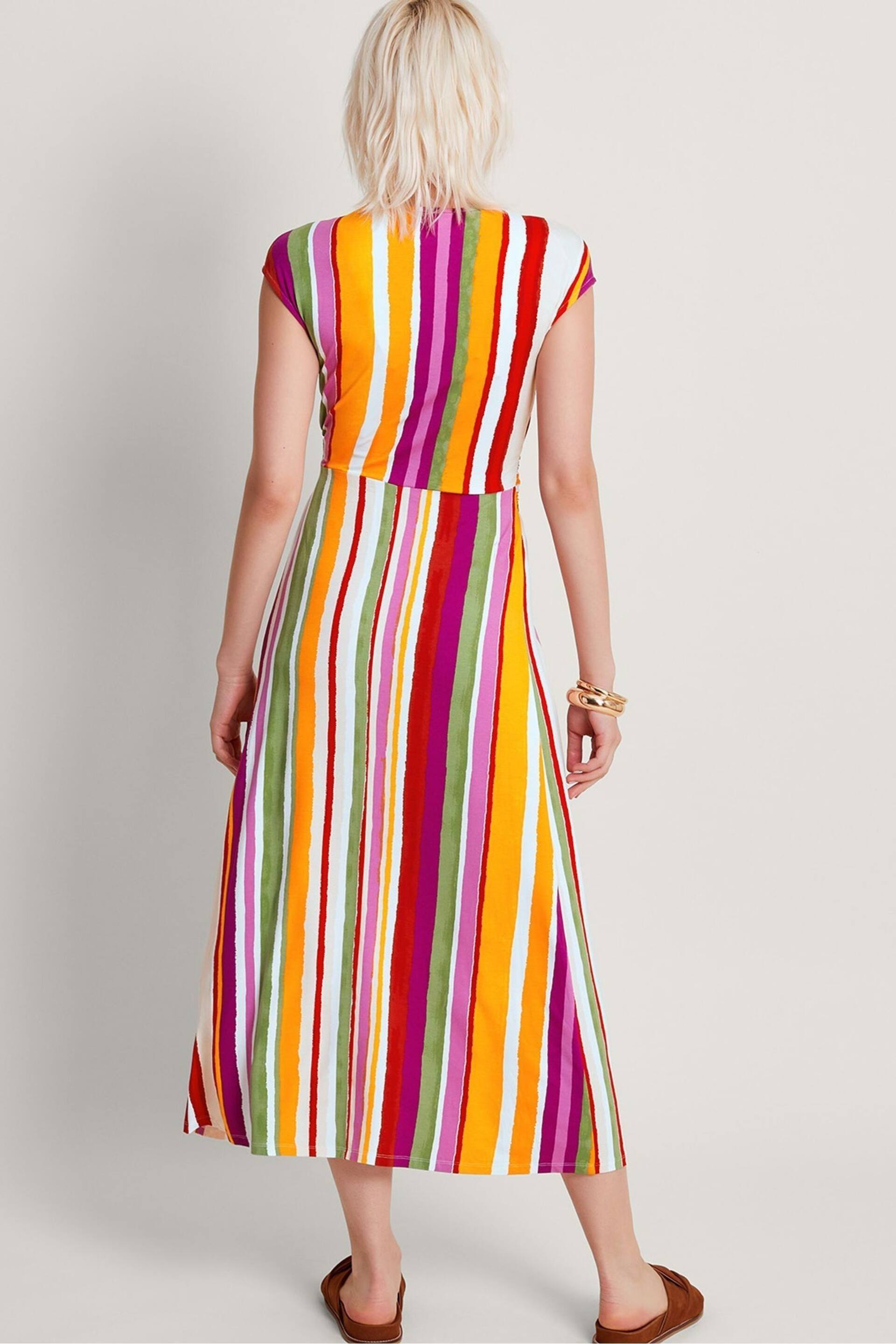 Monsoon Pink Elise Stripe Maxi Dress - Image 1 of 1