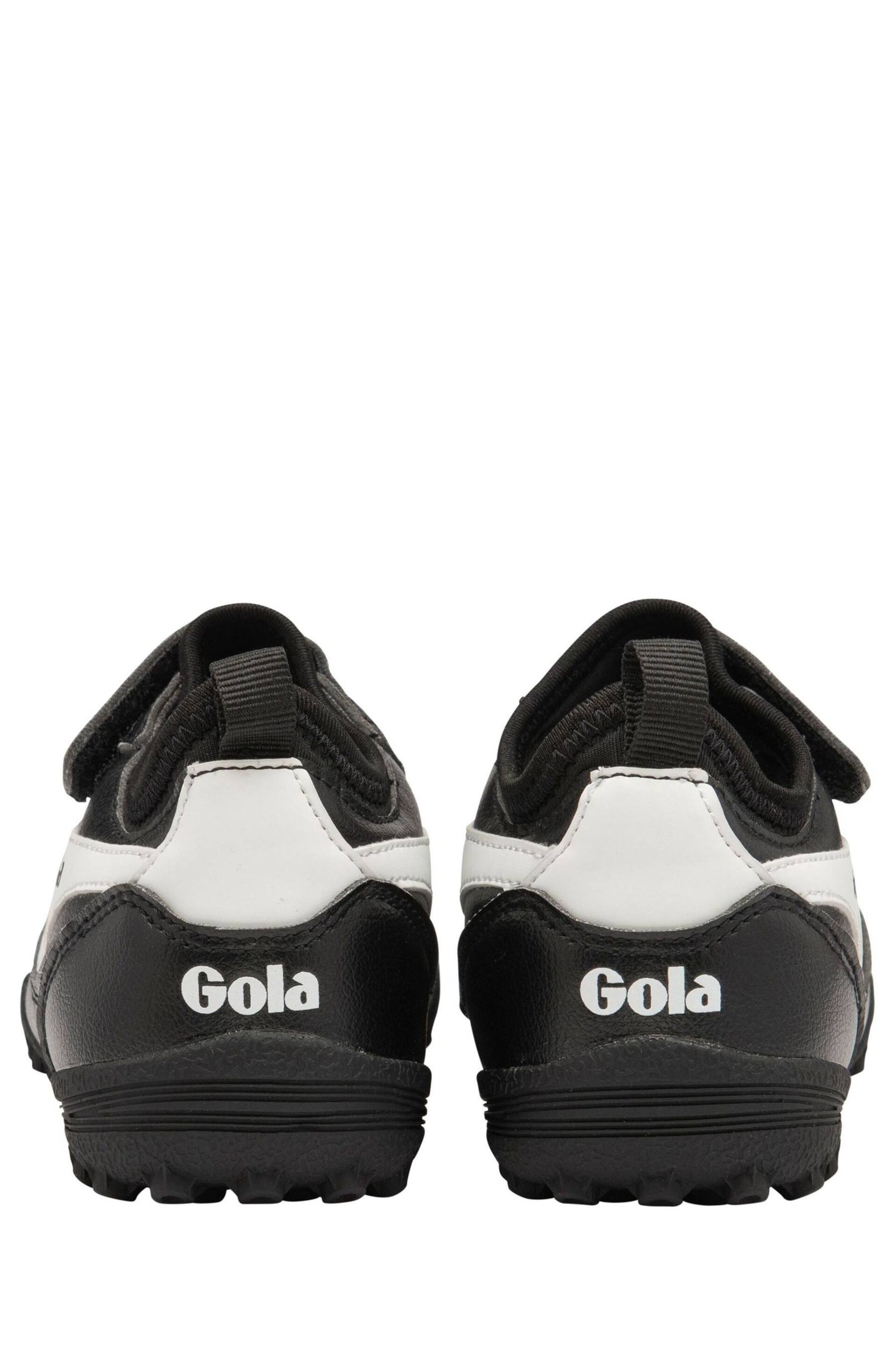 Gola Black/White Kids Ceptor Turf Microfibre Quick Fasten Football Boots - Image 3 of 5