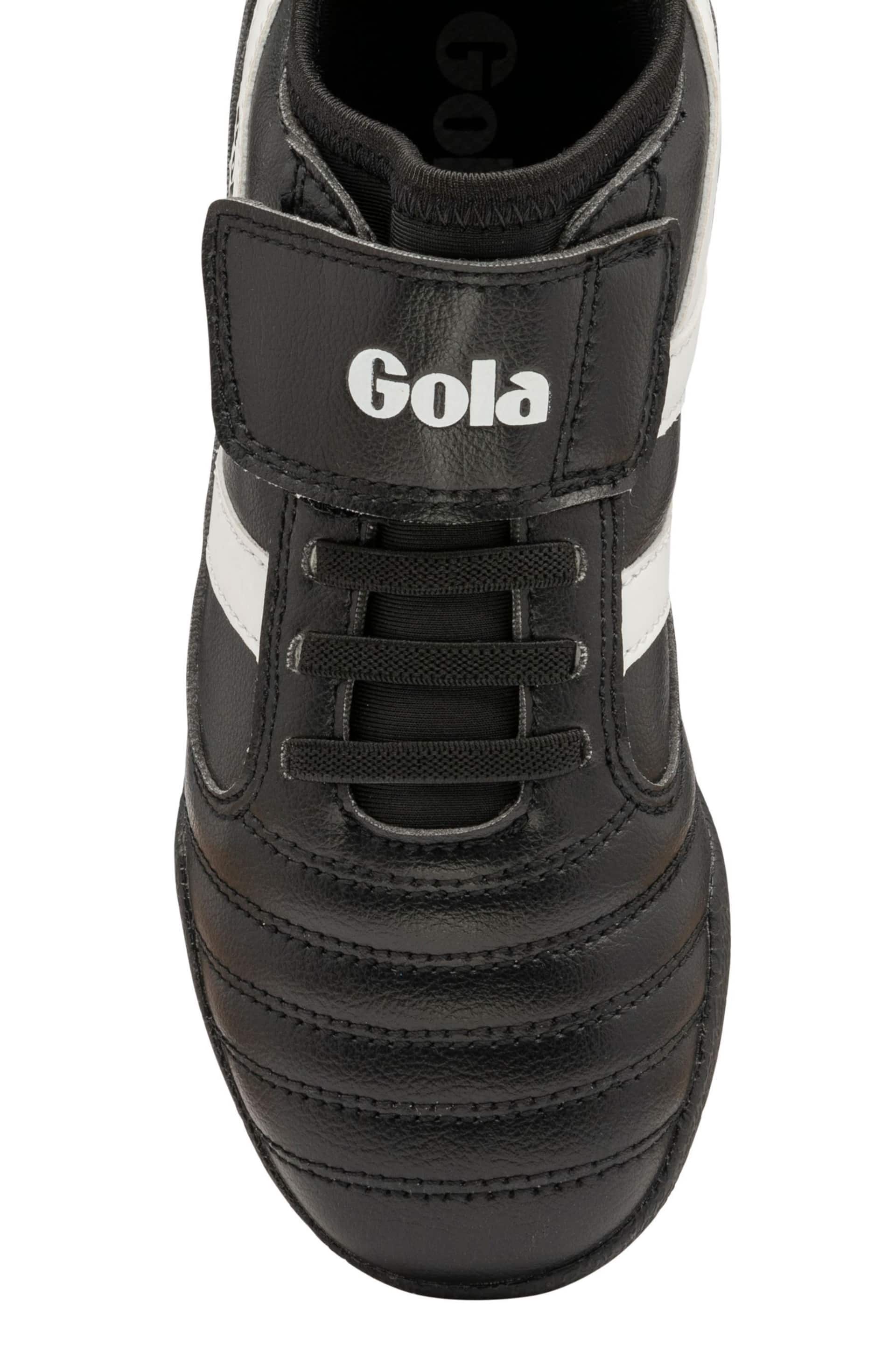 Gola Black/White Kids Ceptor Turf Microfibre Quick Fasten Football Boots - Image 4 of 5