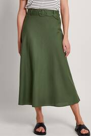 Monsoon Green Belted Midi Skirt - Image 2 of 5