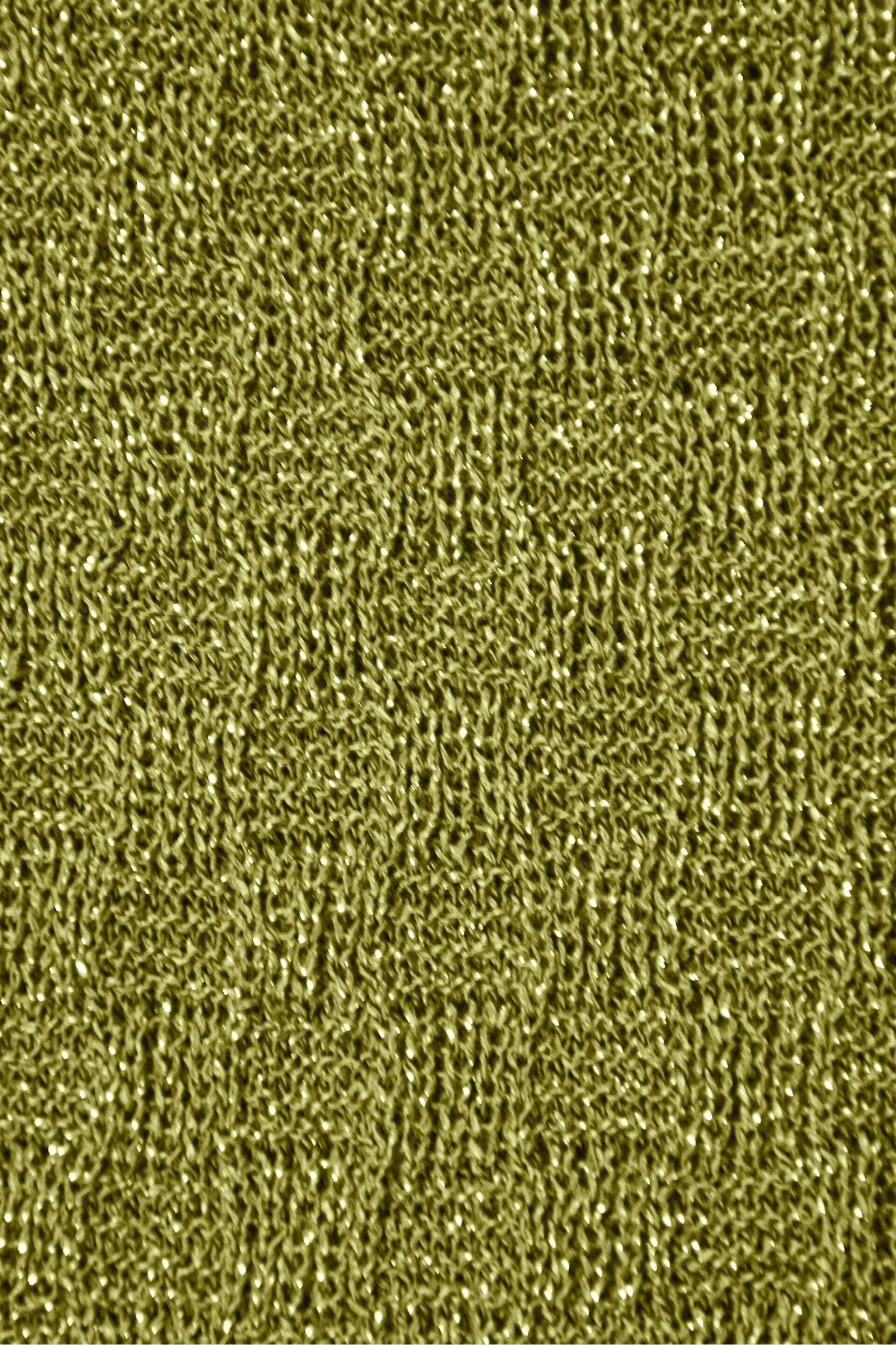 Ro&Zo Green Sheer Metallic Knit Swing Top - Image 8 of 8