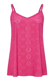 Yours Curve Pink Broderie Cami - Image 5 of 5