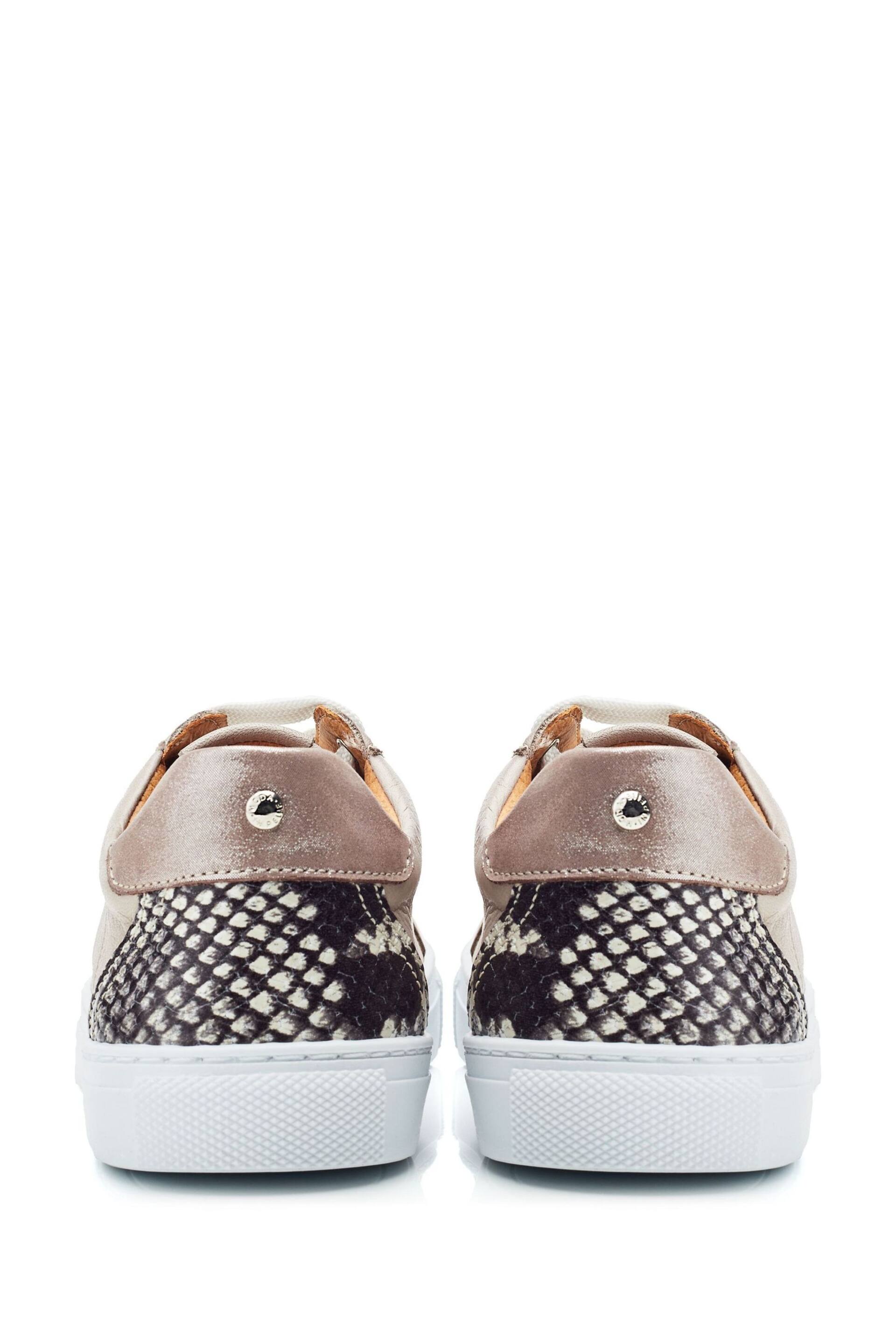 Moda in Pelle Slim Natural Braidie Sole Lace-Up Trainers - Image 3 of 4