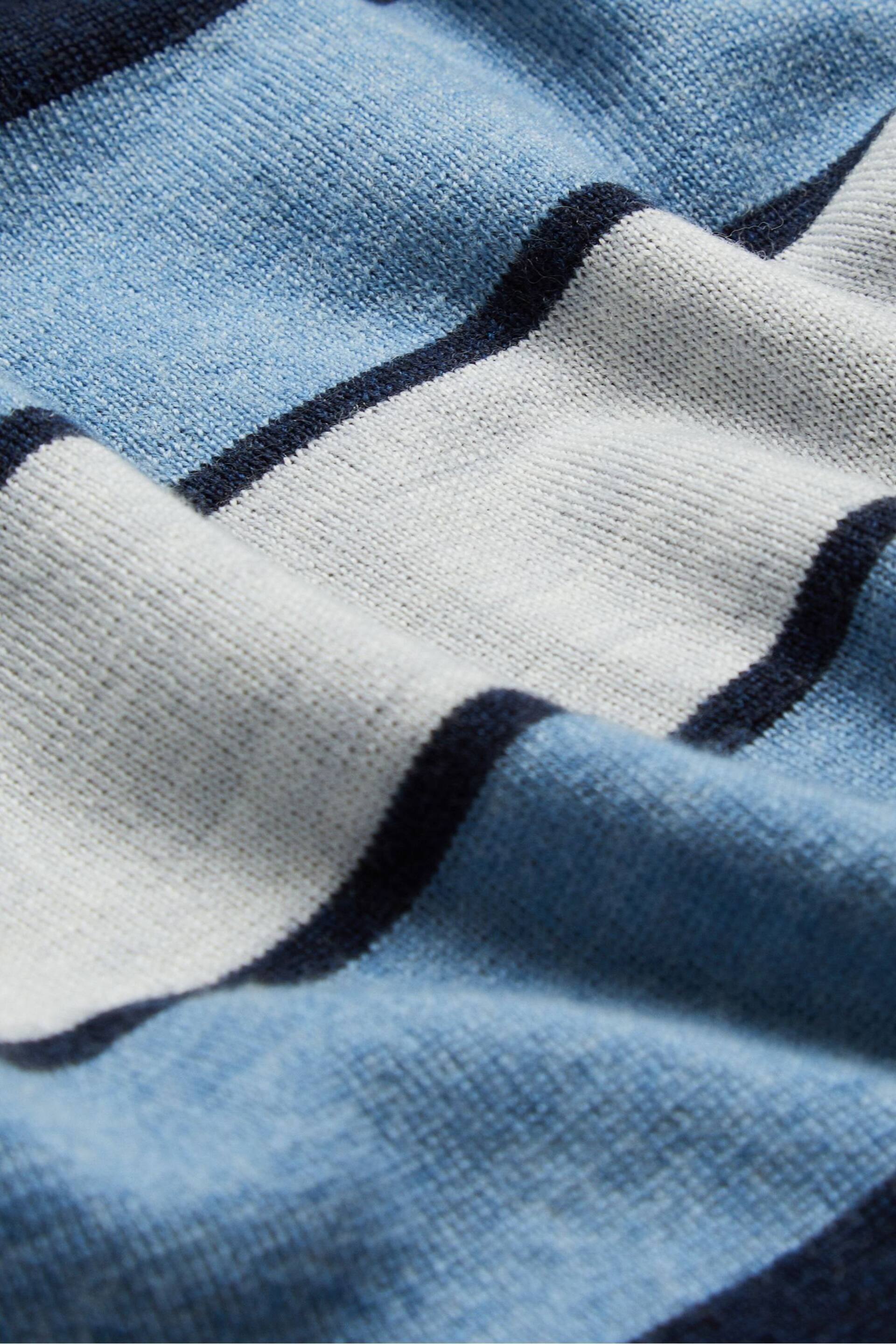 Ted Baker Blue Ambler Colour Block Polo Shirt - Image 3 of 6