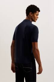 Ted Baker Blue Ambler Colour Block Polo Shirt - Image 5 of 6