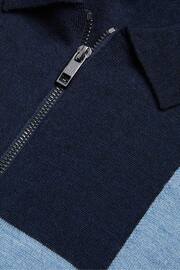 Ted Baker Blue Ambler Colour Block Polo Shirt - Image 6 of 6