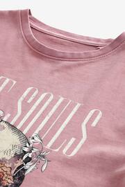 Pink Lost Souls Graphic Skull T-Shirt - Image 6 of 8