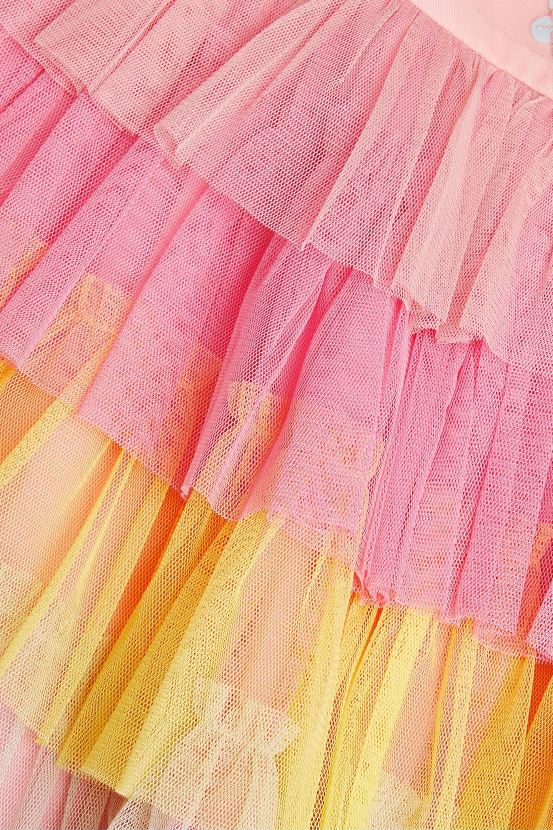 Monsoon Pink Baby Colourblock Dress - Image 3 of 3